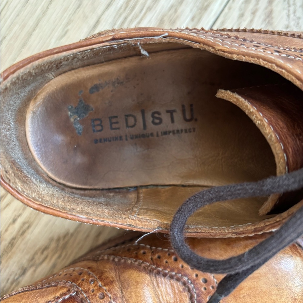 BED|STU Women’s Tan Wingtip Oxfords size 8.5 - Picture 7 of 8